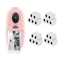 Kogan Kids Instant Print Camera (Pink) with 22 Thermal Paper Rolls