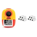 Kogan Kids Instant Print Camera (Red/Yellow) with 12 Thermal Paper Rolls