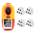 Kogan Kids Instant Print Camera (Red/Yellow) with 22 Thermal Paper Rolls