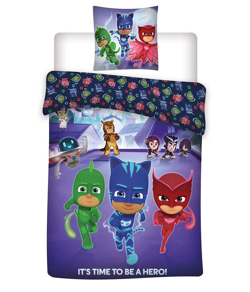 Kids PJ Masks Quilt Cover Set for Toddler Bed