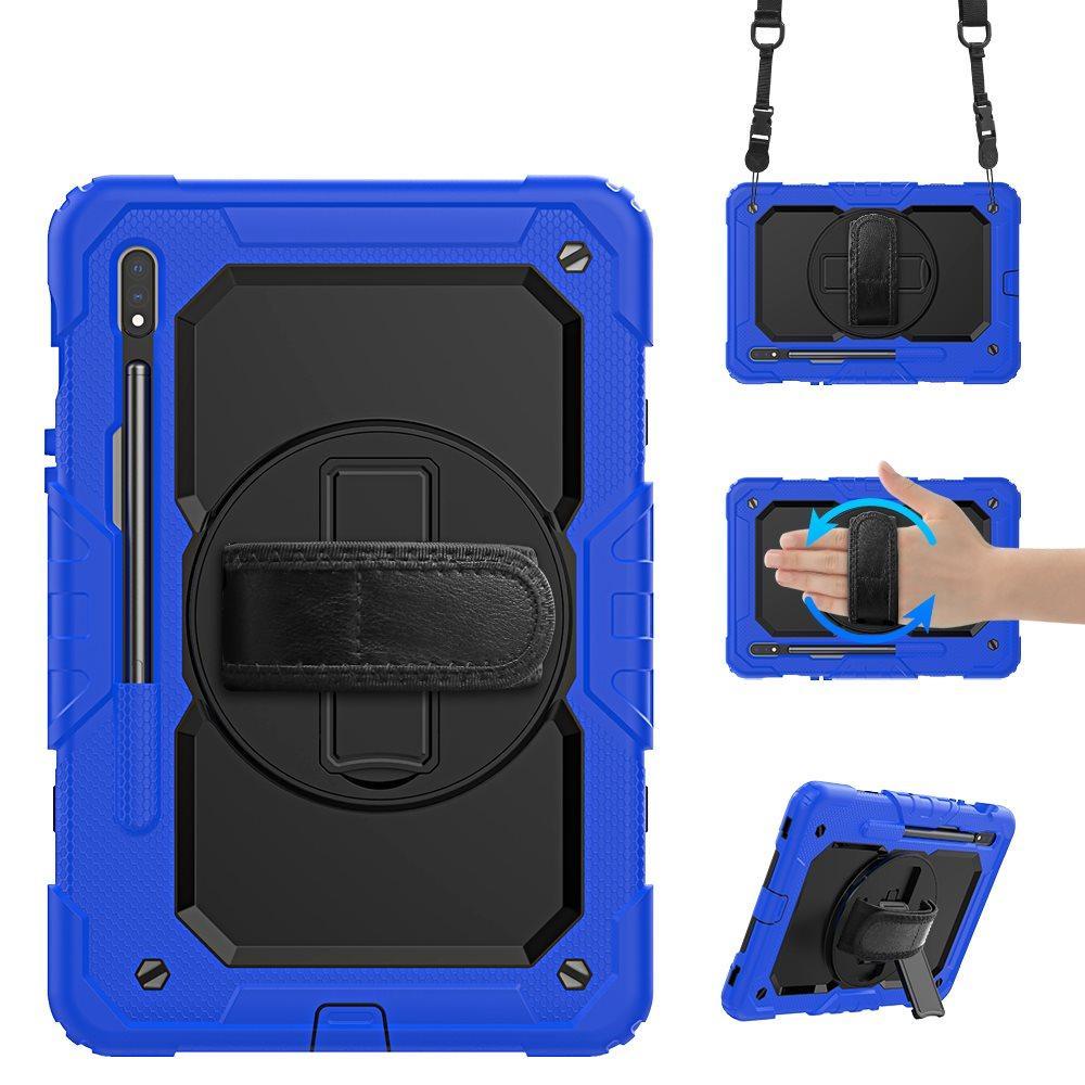 MCC Shockproof Samsung Galaxy Tab S8 11" Strap Case Cover X700 X706 Kids [Blue]