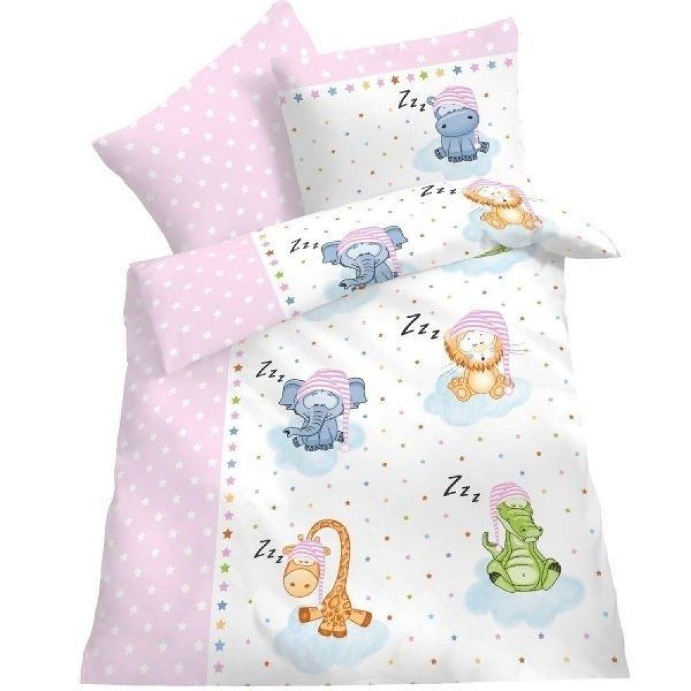 Sleeping Animals Doona/Duvet/Quilt Cover Set for Baby or Toddler Bed - Flannel