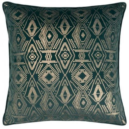 Paoletti Tayanna Velvet Metallic Cushion Cover (Emerald) (50cm x 50cm)