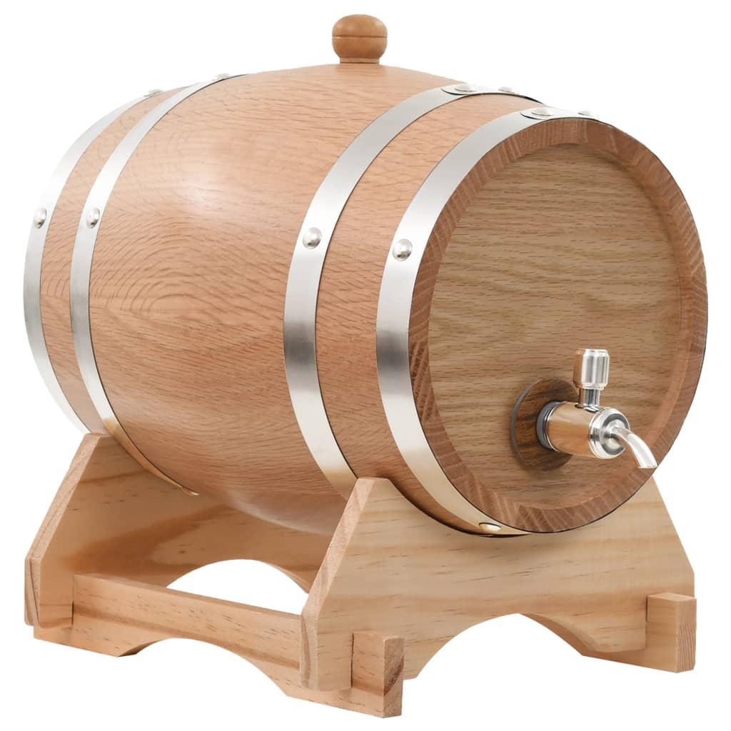 Wine Barrel with Tap Solid Oak Wood 6 L vidaXL