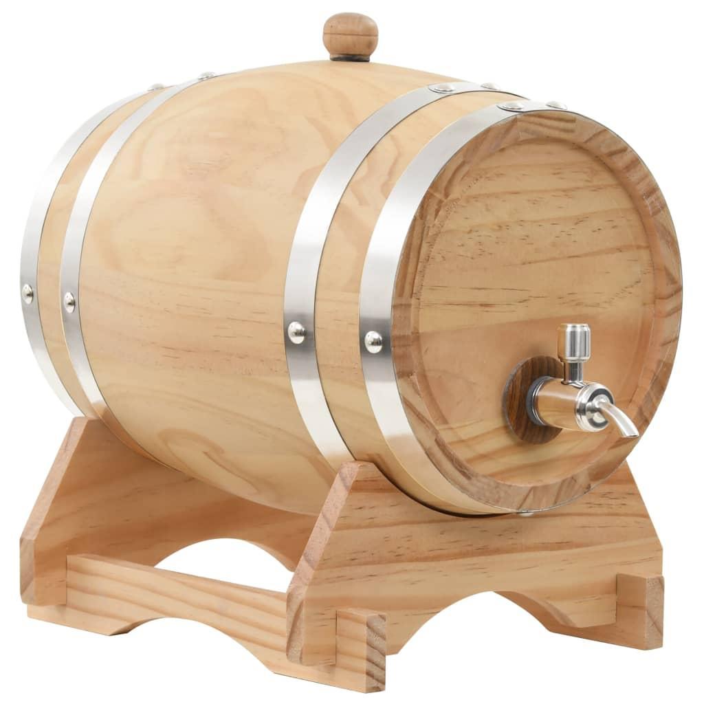 Wine Barrel with Tap Solid Pinewood 6 L vidaXL
