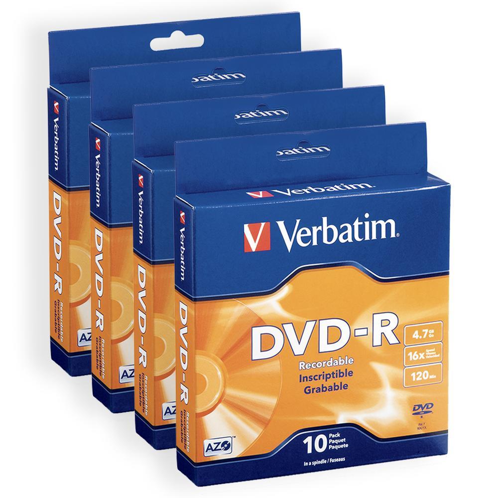 40pc Verbatim DVD-R 4.7GB 16x Speed Blank Discs Media/Data Storage w/Jewel Case