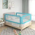 Toddler Safety Bed Rail Blue 160x25 cm Fabric vidaXL