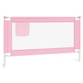 Toddler Safety Bed Rail Pink 140x25 cm Fabric vidaXL