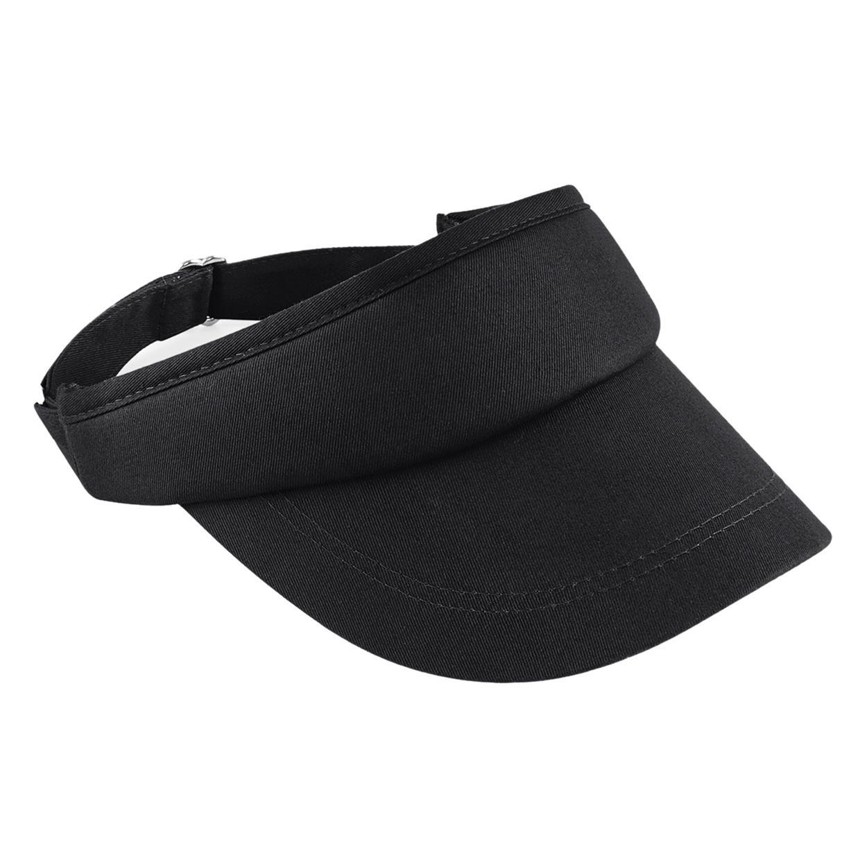 Beechfield Unisex Sports Visor / Headwear (Black) (One Size)