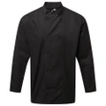 Premier Unisex Adults Chefs Coolchecker Long Sleeve Jacket (Black) (L)