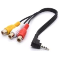 3.5mm Male to 3RCA Female Converter Adapter Cable Stereo Audio Video AV Composite Cord Color Coded Plugs For HDTV Smart TV Mini DVR
