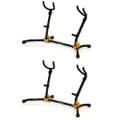 2x Hercules Foldable Musical Instrument Stand for Double Alto/Tenor Saxophone BK