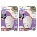 2x Dreambaby Electric 360deg Swivel Auto Power Adapter Baby LED Sensor Night Light