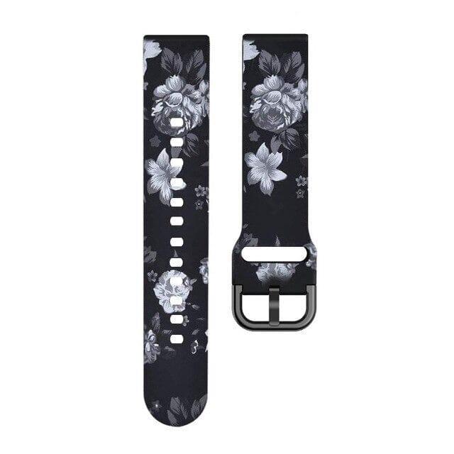 Silicone Pattern Watch Straps compatible with the Nokia Activite - Pop, Steel & Sapphire