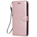 Anymob Motorola Phone Case Pink Leather Classic Flip Wallet