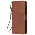 Anymob Motorola Phone Case Brown Leather Classic Flip Wallet