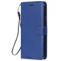 Anymob Motorola Blue Flip Leather Case Luxury Retro Book Wallet Mobile Phone Bag