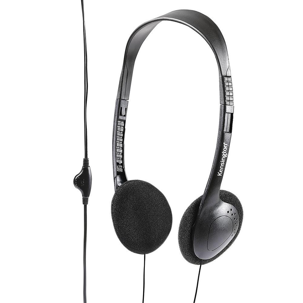 Kensington Stereo Wired Over-Ear Headphones/Headset w/ 3.5mm Audio Jack Black
