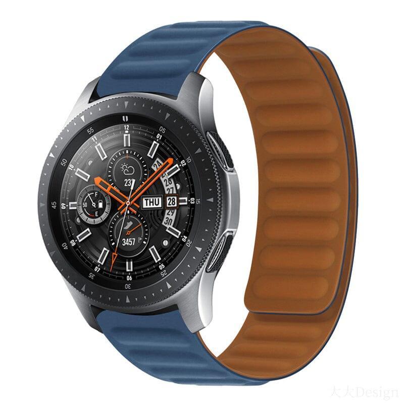 Magnetic Silicone Watch Straps Compatible with the Nokia Activite - Pop, Steel & Sapphire