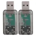2x Kensington Male USB-A to Female 3.5mm Audio Adapter/Connector For PC/Laptop
