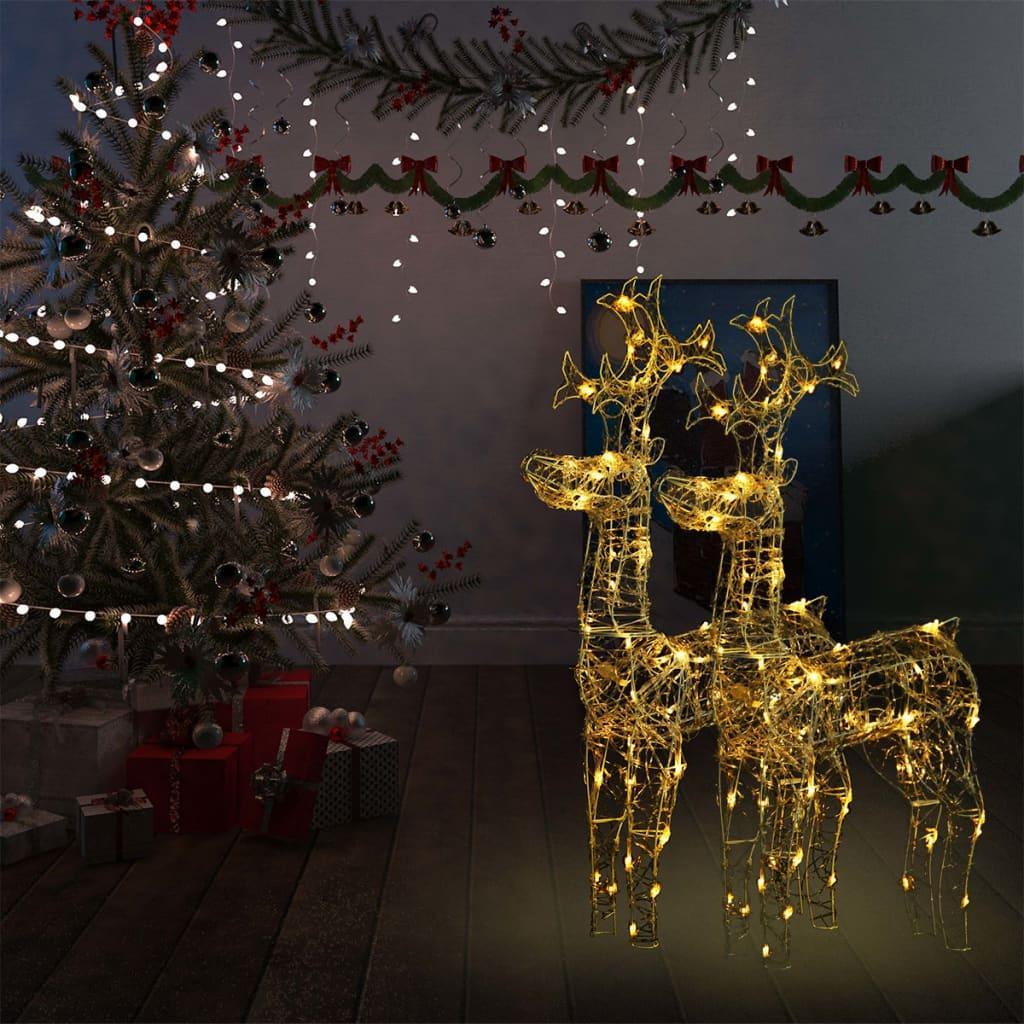 Reindeer Christmas Decorations 2 pcs 60x16x100 cm Acrylic vidaXL