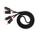 Premium RCA Audio Cable 2RCA to 2 RCA Male to Male Gold-Plated For STB DVD TV Amplifer 1.5M ~ 20M