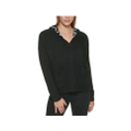 Calvin Klein Women's Black Hooded Sweater Jumper