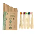 10Pcs Soft Bristles Bamboo Toothbrush Set Color Bristle Tooth Brushes Eco Friendly Natural Bamboo Toothbrush-Style 1