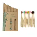 10Pcs Soft Bristles Bamboo Toothbrush Set Color Bristle Tooth Brushes Eco Friendly Natural Bamboo Toothbrush-Style 2