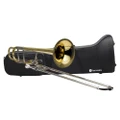 Harmonics Stick Trombone HSL-801L Bb/F Tenor Rod Trombone Trumpet Gold Lacquer with Soft Carrying Case