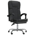 Reclining Office Chair Black Faux Leather vidaXL