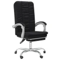 Reclining Office Chair Black Faux Leather vidaXL