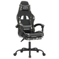 Gaming Chair with Footrest Black and Camouflage Faux Leather vidaXL