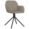Swivel Dining Chairs 2 pcs Light Grey Velvet vidaXL