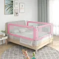 Toddler Safety Bed Rail Pink 180x25 cm Fabric vidaXL