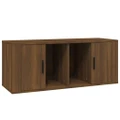 TV Cabinet Brown Oak 100x35x40 cm Engineered Wood vidaXL