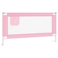 Toddler Safety Bed Rail Pink 160x25 cm Fabric vidaXL