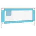 Toddler Safety Bed Rail Blue 180x25 cm Fabric vidaXL