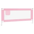 Toddler Safety Bed Rail Pink 200x25 cm Fabric vidaXL