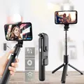 4 IN1 Remote Bluetooth Extendable Selfie Stick Tripod Stand With LED Fill Light - For OPPO F1s/R9/R11
