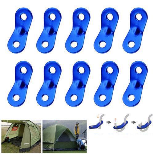 10/20Alloy Camping Tent Awning Cord Rope Fastener Guy Line Tensioner Hook Hanger - 10PCS