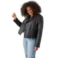 Dorothy Perkins Womens/Ladies Faux Leather Plus Biker Jacket (Black) (18 UK)