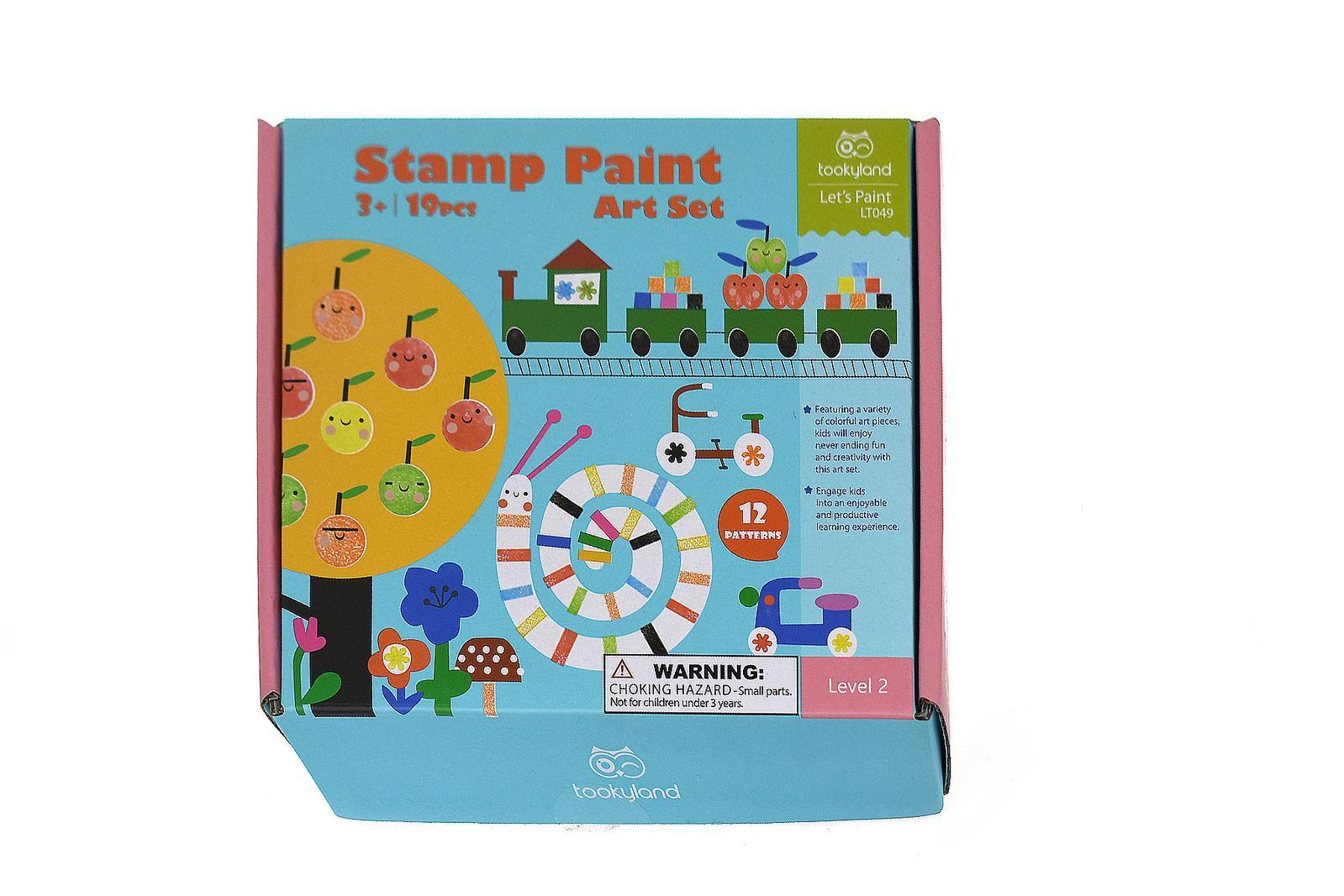 19pc Tookyland Kids Stamp Ink Paint Art/Craft Set Activity Fun Play Kit 3y+