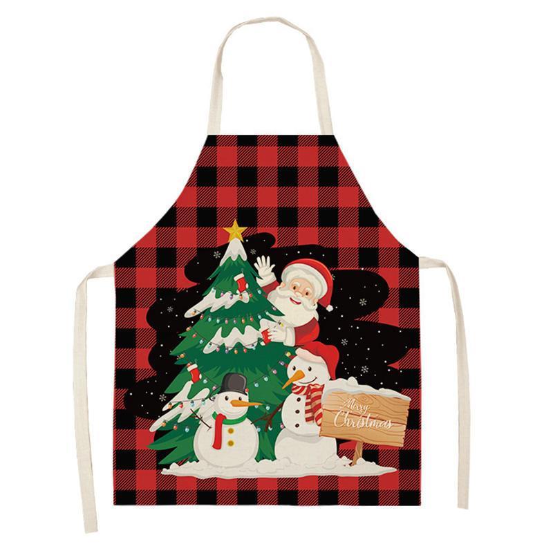 Strapsco Christmas Tree Festive Atmosphere Apron for Party Cooking Baking (A2, 38X47CM)