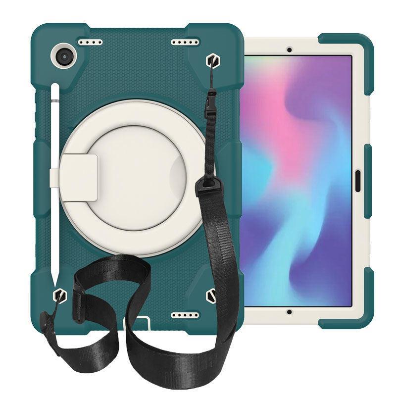 StrapsCo Tab A 8 X200/X205 Samsung Tablet Case with 360°Swivel Stand-Blackish Green