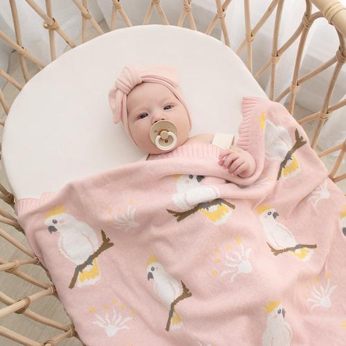 Australiana Baby Blanket (Cockatoo/Blush)