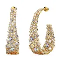 Anita Oval C Hoop Earrings Embellished with Aurora Borealis Crystals from SWAROVSKI