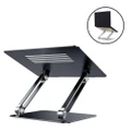 Adore Laptop Stand Adjustable Height Laptop Holder with Non-Slip Silicone-Black
