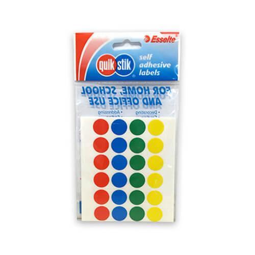Quik Stik Multi Dot Label (Pack of 10) - 14mm