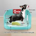 Qttie Dog Pet Potty Training Pee Pad Mat Toilet Puppy Tray Indoor 3 Layer(Turquoise)